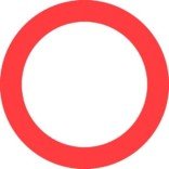 C21 Kørsel i begge retninger forbudt. skilt