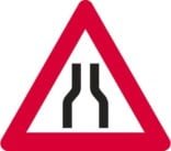 Advarselsskilt - Indsnævret vej