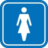Damer toilet piktogram skilt