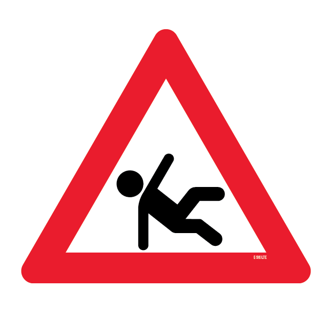 Advarselsskilt - Glat