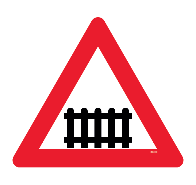 A73 - Jernbaneoverkørsel med bomme skilt