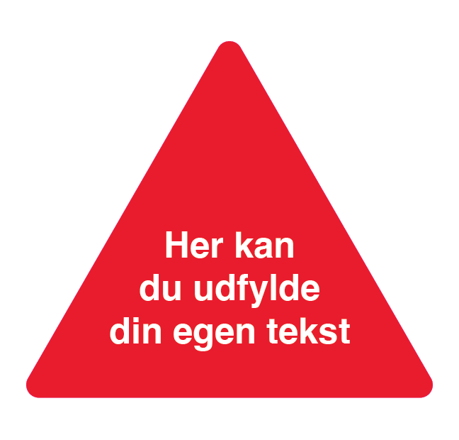 Rød skilt - T format