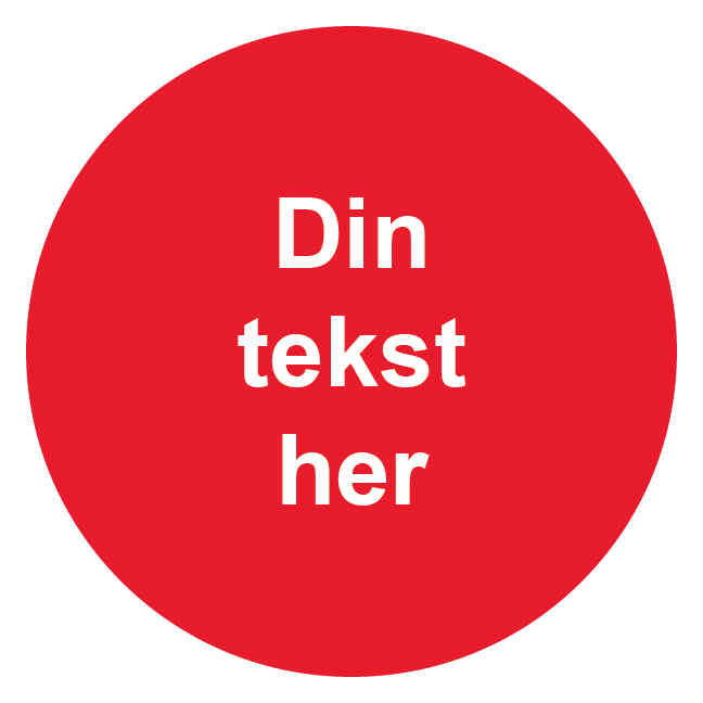 Rødt skilt Ø format