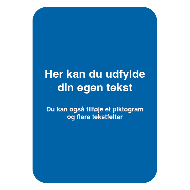 Blåt skilt - A format