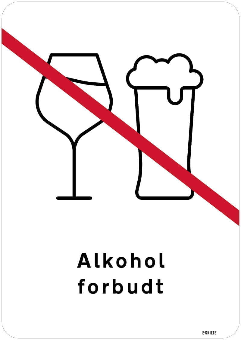 Alkohol forbudt