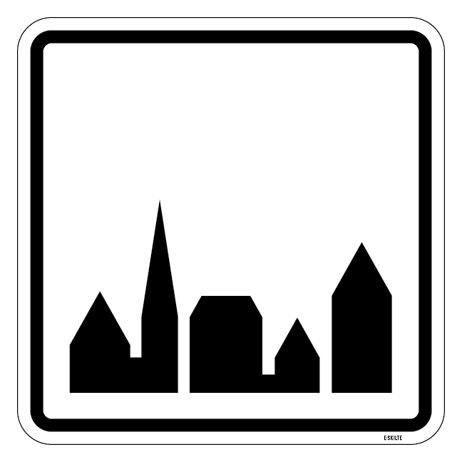 By. Piktogram skilt