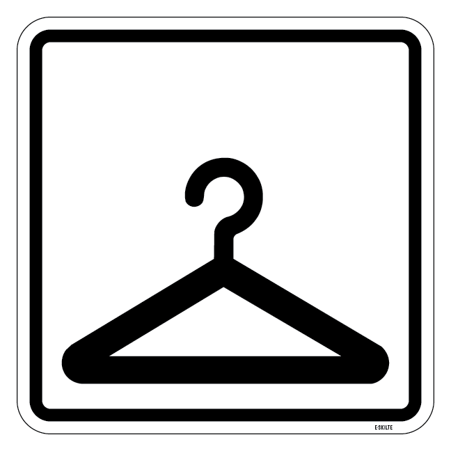 Garderobe. Piktogram skilt