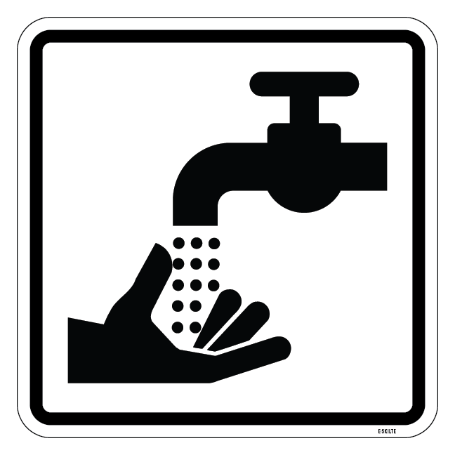 Håndvask. Piktogram skilt
