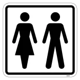 Toiletskilt - Dame herre piktogram