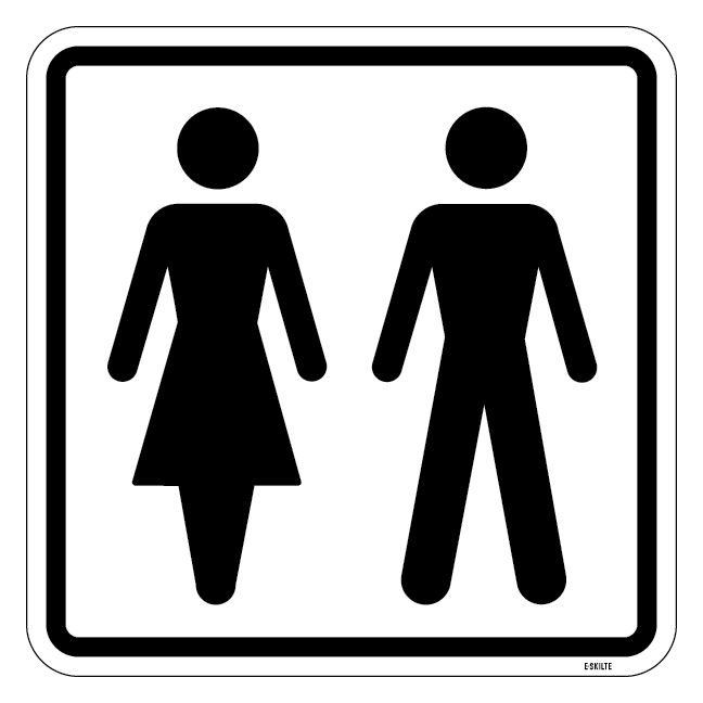 Toiletskilt - Dame herre piktogram