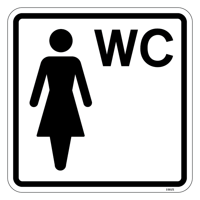 Dame WC Piktogram skilt