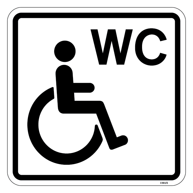 Handicap WC Piktogram skilt