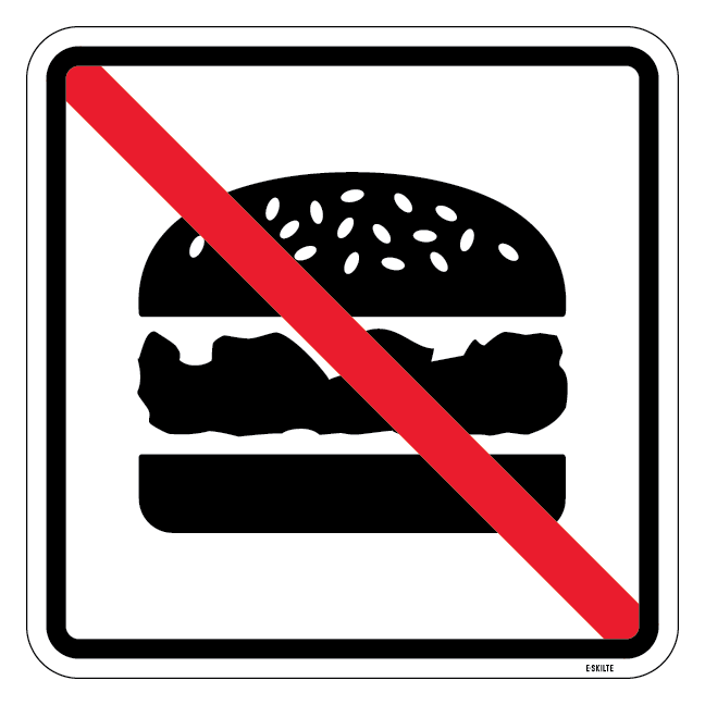 Mad forbud - Piktogram skilt