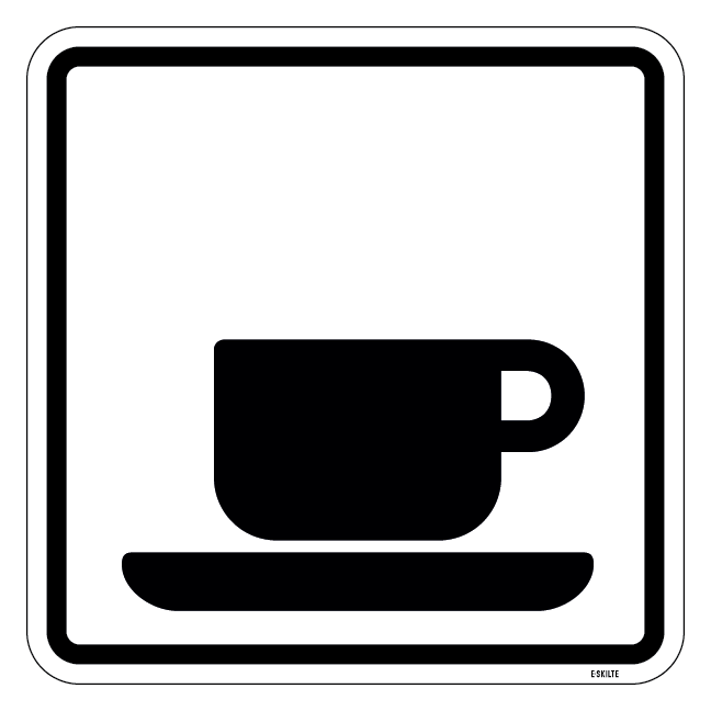 Kaffe. Piktogram skilt