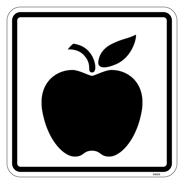 Æble - Piktogram skilt