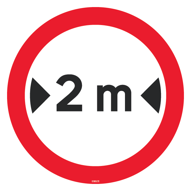 C41 - Køretøjsbredde skilt