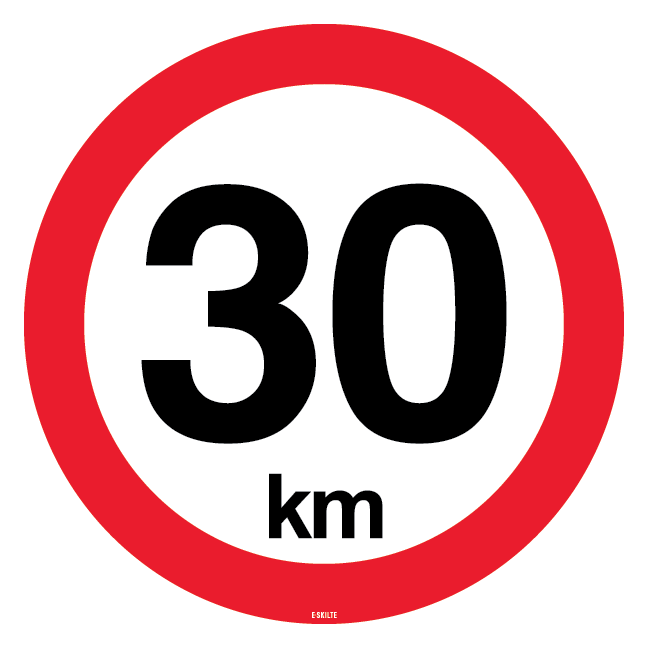C55 - Lokal hastighedsbegrænsning skilt