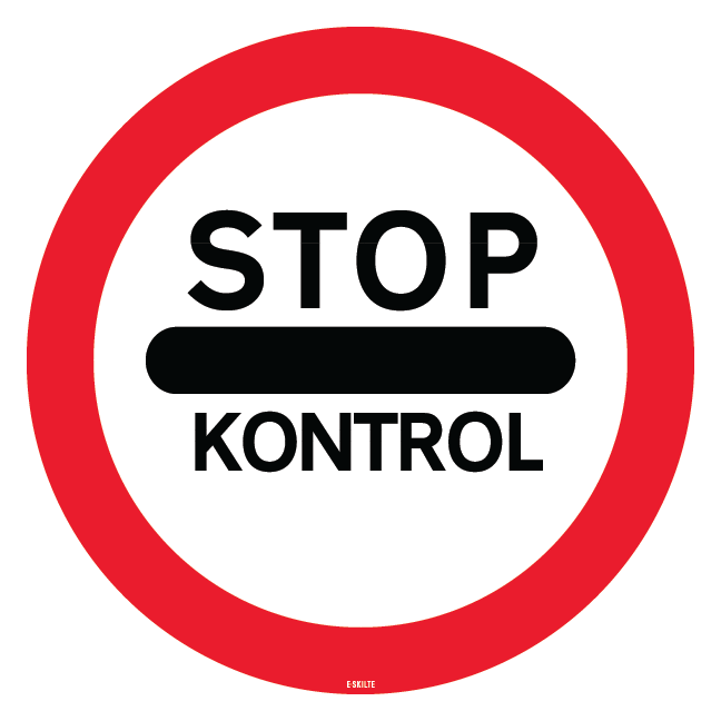 C92 Passage uden stop forbudt. Skilt