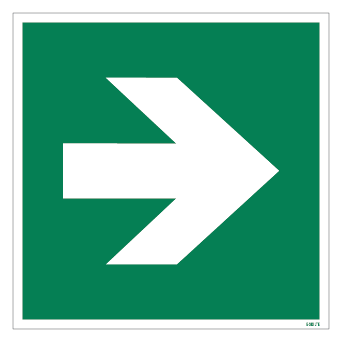 D1 ISO Pil til højre skilt