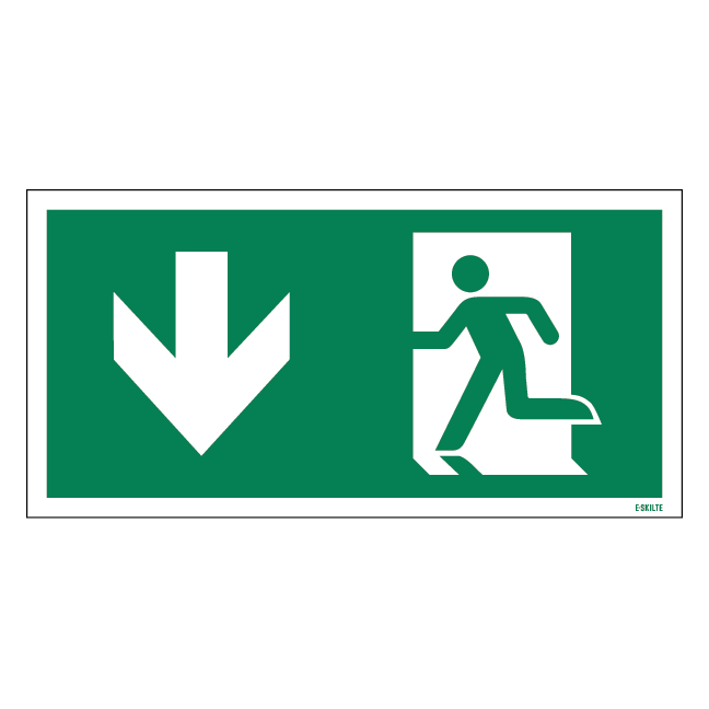Flugtvej ned skilt