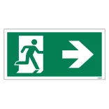 E002 ISO_7010 Flugtvej til højre. Redningsskilt