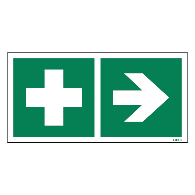 Førstehjælp til højre skilt