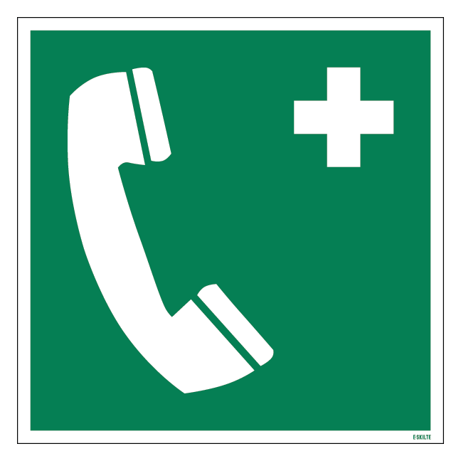 E004 Nødtelefon skilt