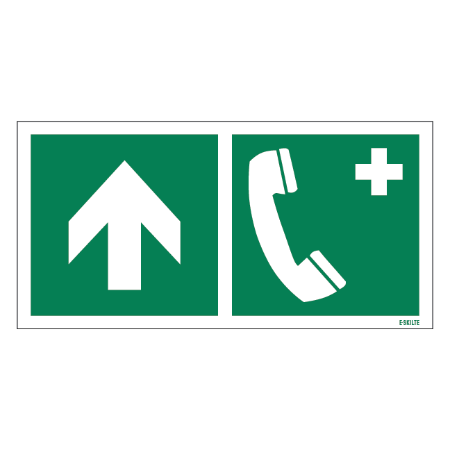 Nødtelefon op skilt