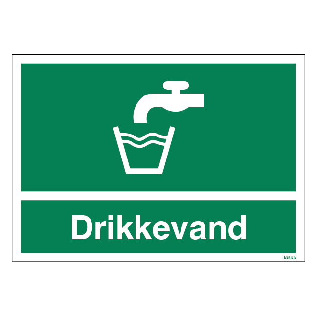 Drikkevand skilt