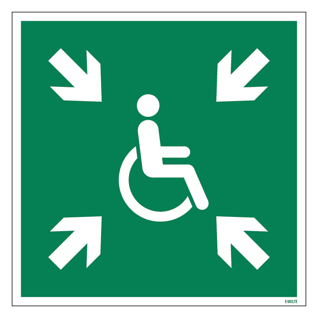 E024 Mødested for kørestolsbrugere skilt