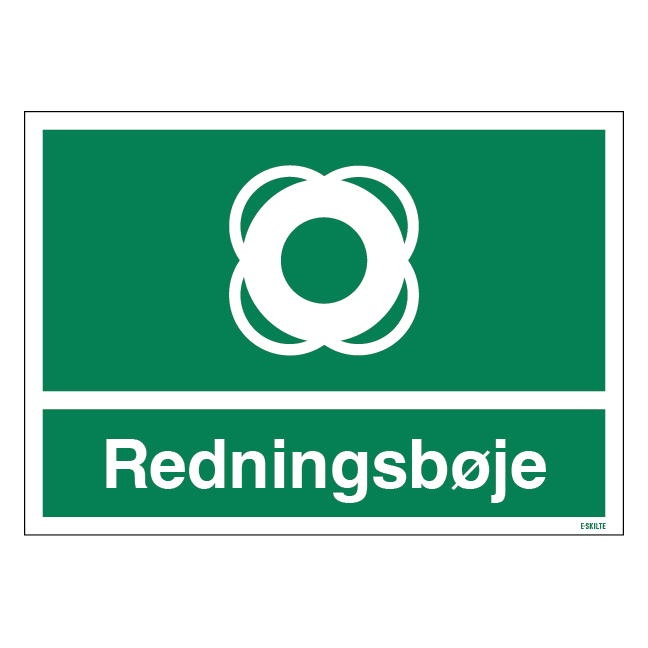 Redningsbøje skilt