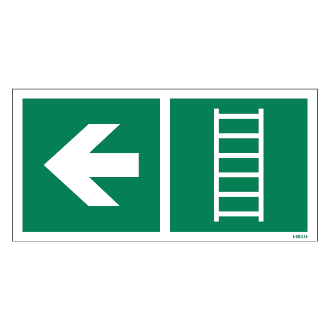 Flugt stige venstre skilt