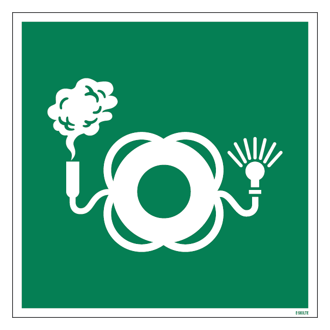 E068 Redningskrans med lys og røg