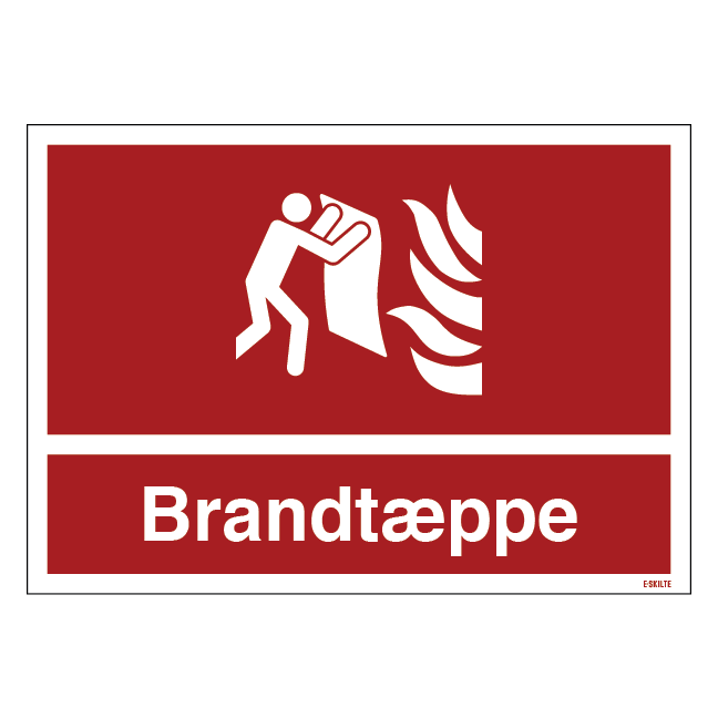 Brandtæppe skilt
