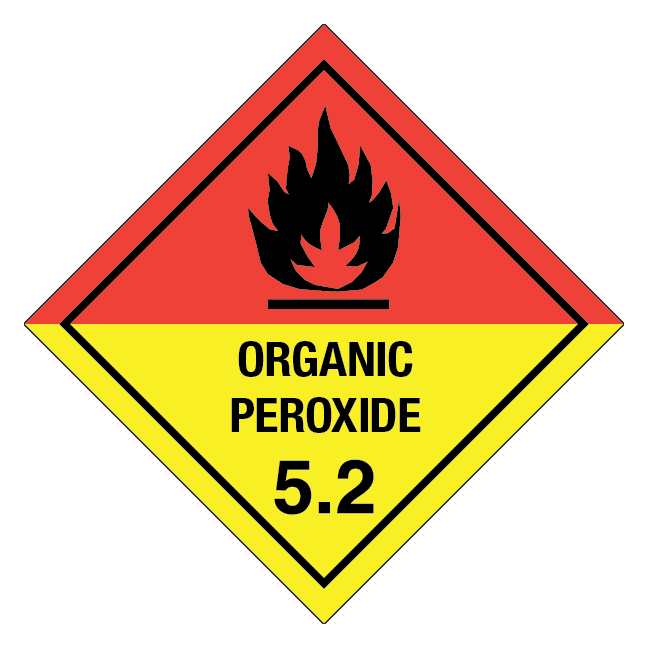 Organic peroxide, klasse 5.2 fareseddel