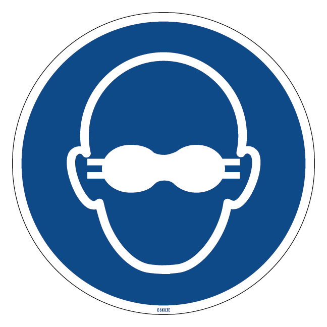 M007 Uigennemsigtigt øjenværn påbudt skilt