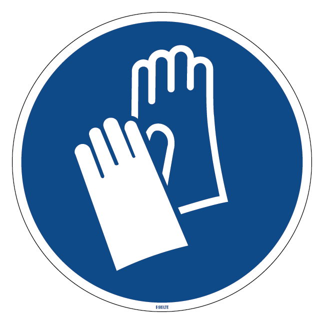 M009 Beskyttelseshandsker påbudt skilt