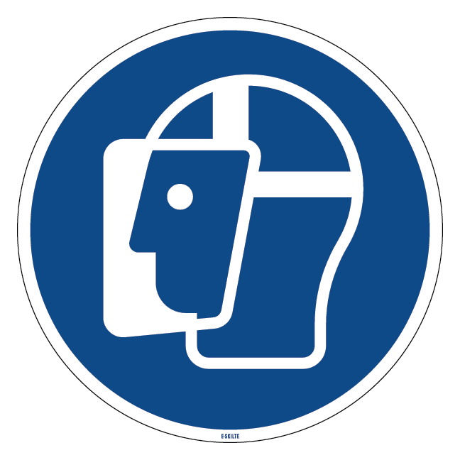 M013 Ansigtsværn påbudt skilt