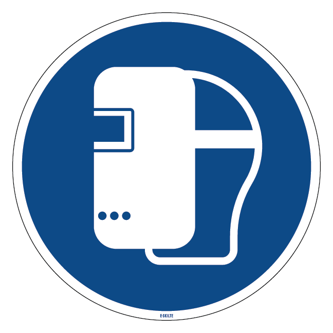 M019 Svejsehjelm påbudt skilt