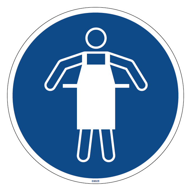 M026 Anvend beskyttelses forklæde skilt