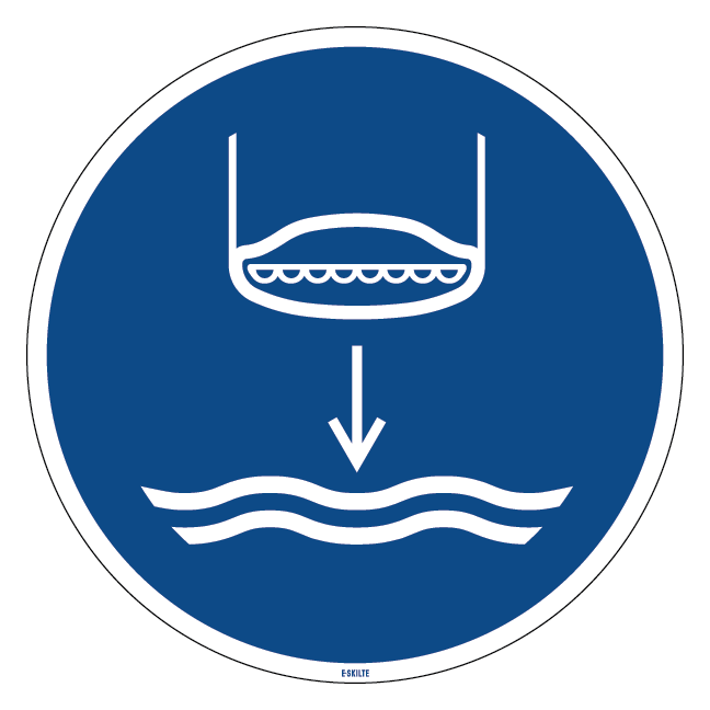 M039 Sænk redningsbåd under startsekvens skilt