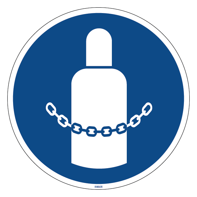 M046 Fastgør gasflasker skilt