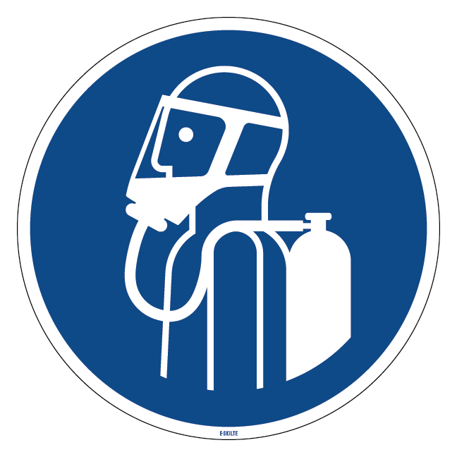 M047 Brug selvstændigt åndedrætsværn skilt