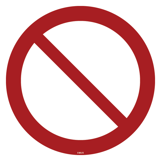 P001 Generelt forbudsskilt