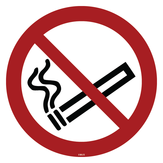 P002 Rygning forbudt skilt