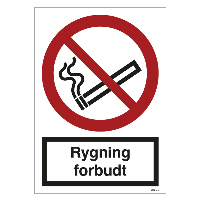 Rygning forbudt ISO skilt