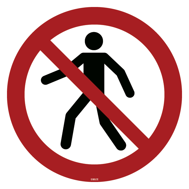 P004 Genemgang forbudt skilt