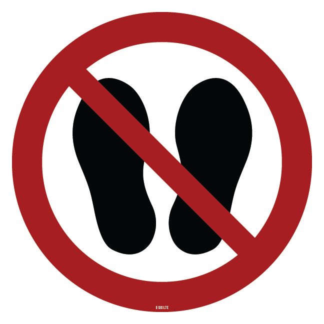 P024 Gå eller stå ikke her skilt