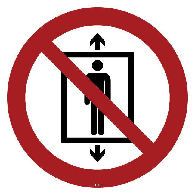 P027 Ikke personelevator skilt