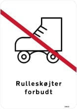 Rulleskøjter forbudt skilte